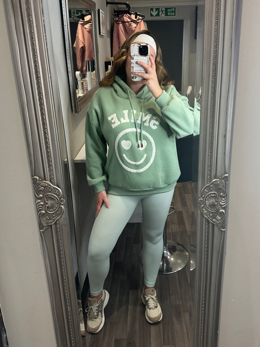 Green Contrast Sweatshirt