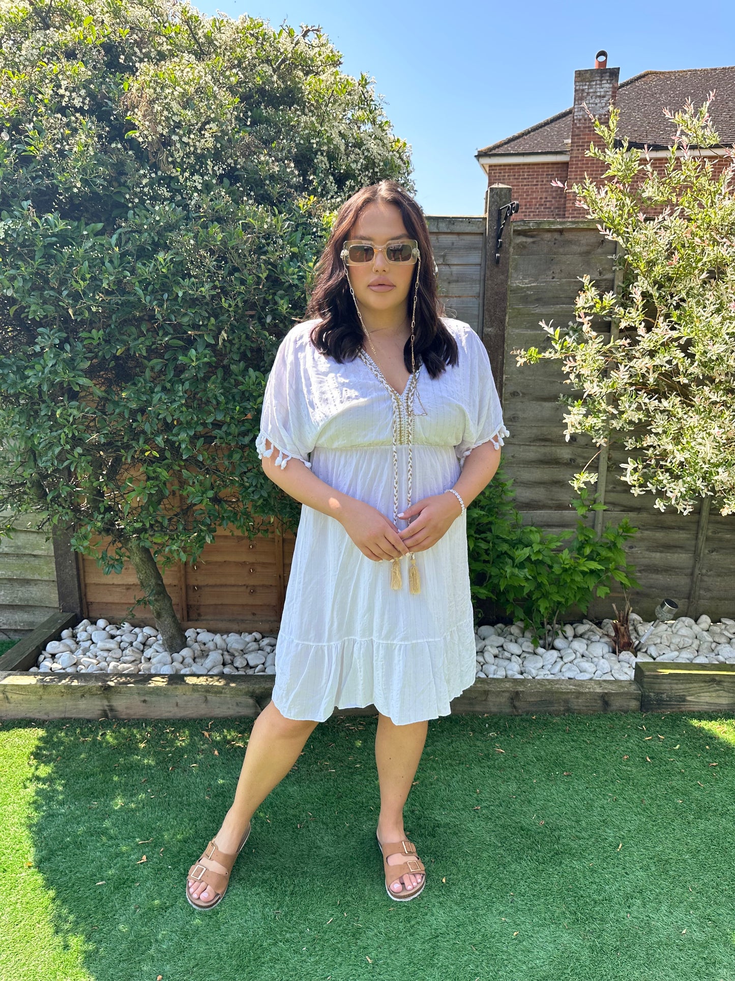 ‘Mykonos’ Dress & Cover Up in White