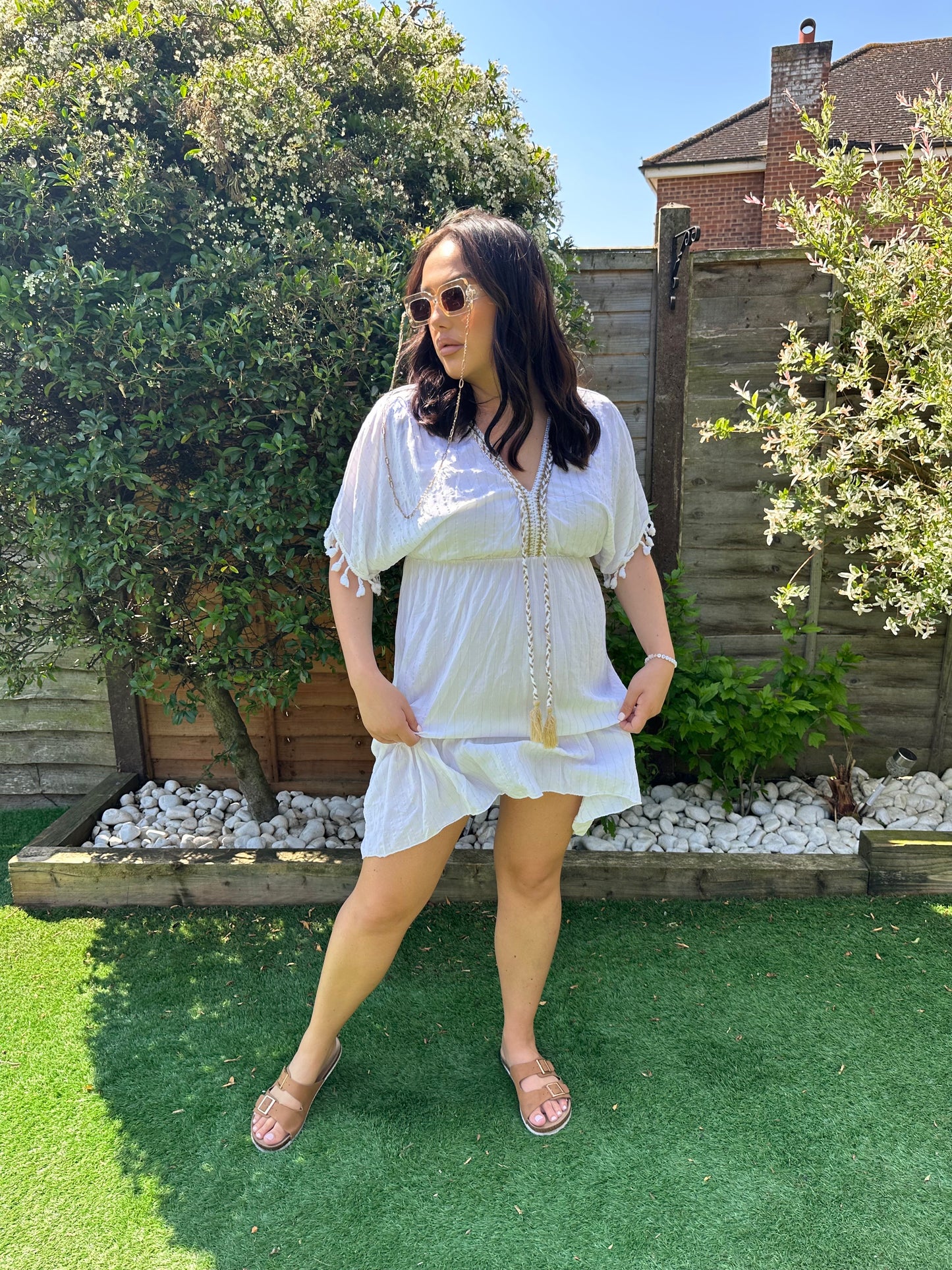 ‘Mykonos’ Dress & Cover Up in White