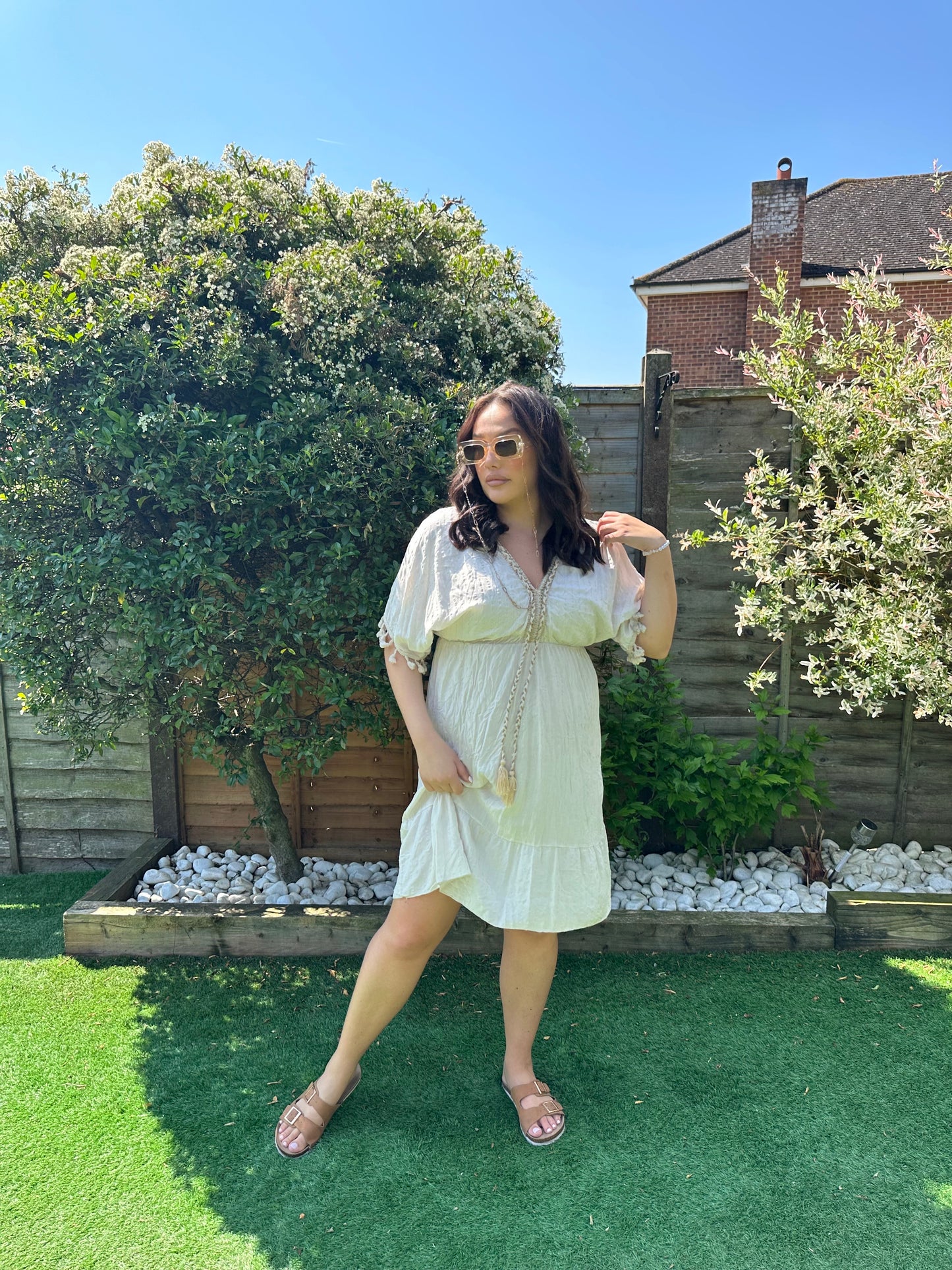 ‘Mykonos’ Dress & Cover Up in Nude